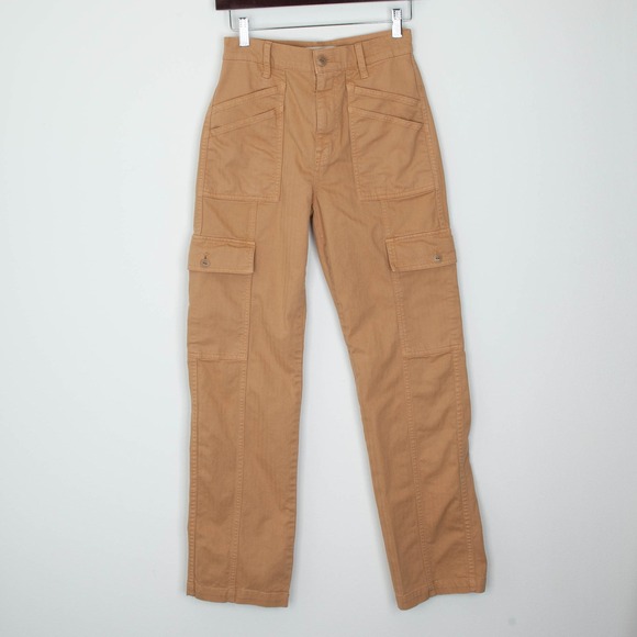 Madewell Pants - Madewell Womens 90s Straight Cargo Utility Pants High Rise Size 24 Tan
